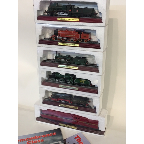 427 - Similar To Previous Lot 6 Atlas Edition Collectors Trains Boxed With Certificates To Include, Type 0... 