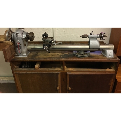 107 - Vintage  Muford Wood Turning  Lathe Measures 155x48cm