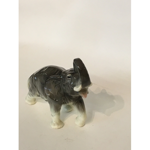 444 - German Porcelain Elephant Ornament Information To Base