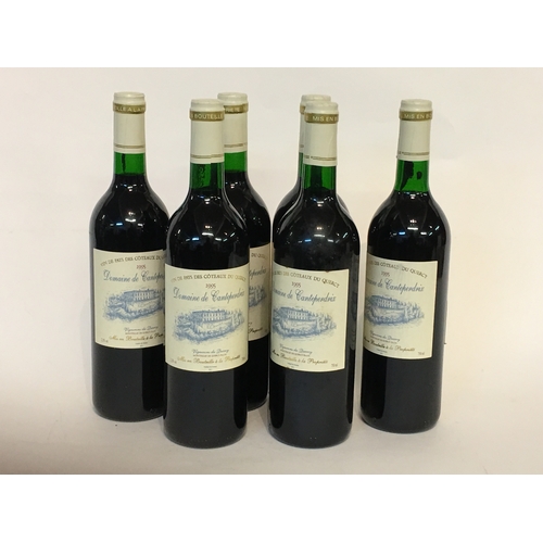 306 - 6 Bottles Of Red Vintage Wine 1995 Domaine De Canteperdrix