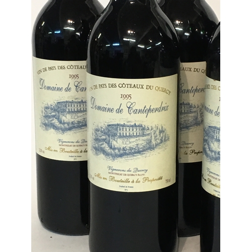 306 - 6 Bottles Of Red Vintage Wine 1995 Domaine De Canteperdrix