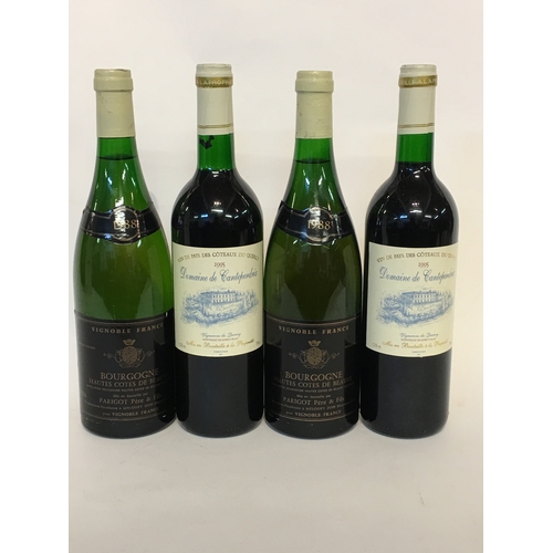 315 - 2 Bottles Of 1988 Bourgogne Along With 2 Bottles Of 1995 Domaine De Canteperdrix (4)