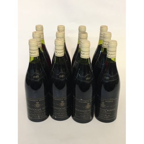 573 - 12 Bottles Of Bourgogne Rouge 1985 Vintage Wine.