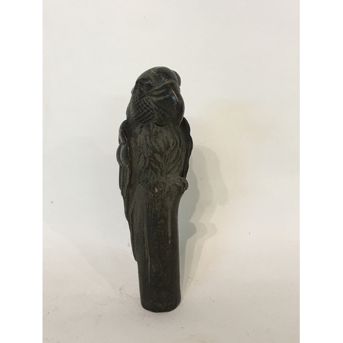 329 - Bronze Walking Stick Finial Stands 14cm