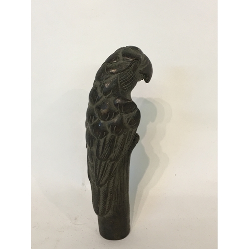 329 - Bronze Walking Stick Finial Stands 14cm