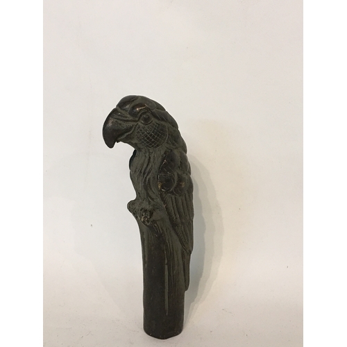 329 - Bronze Walking Stick Finial Stands 14cm