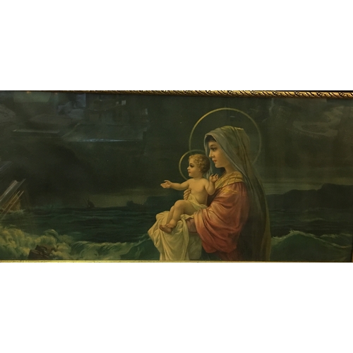 273 - Framed Religious Icon Print Measures 89x51cm