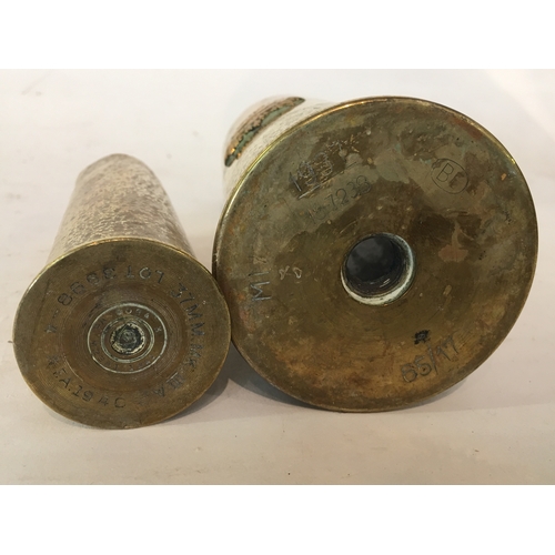 169 - 2 Military Shells Along With a Dagger