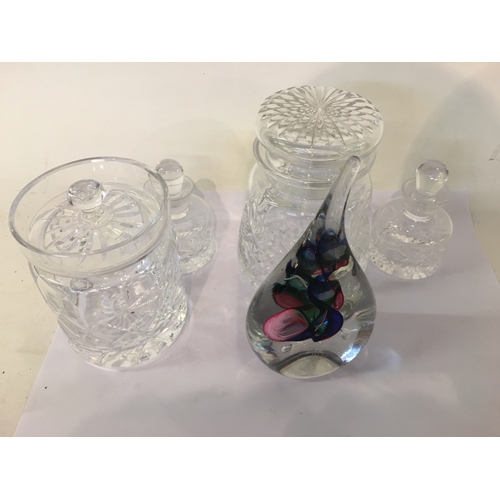 327 - Various Glassware To Include A Glass Paperweight