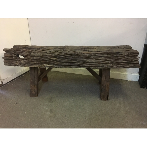 93 - rustic style bench made from dug out piece of teak
123cm x 40cm x 49cm height