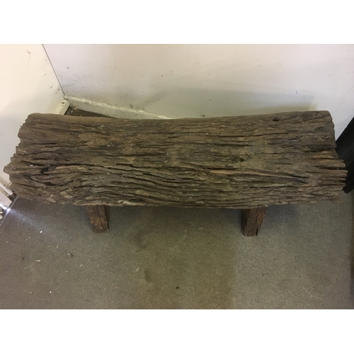 93 - rustic style bench made from dug out piece of teak
123cm x 40cm x 49cm height