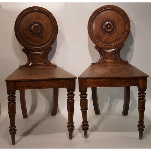 12 - Pair Of antique English Hall  chairs