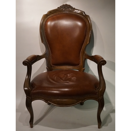 14 - Vintage Leather back arm chair