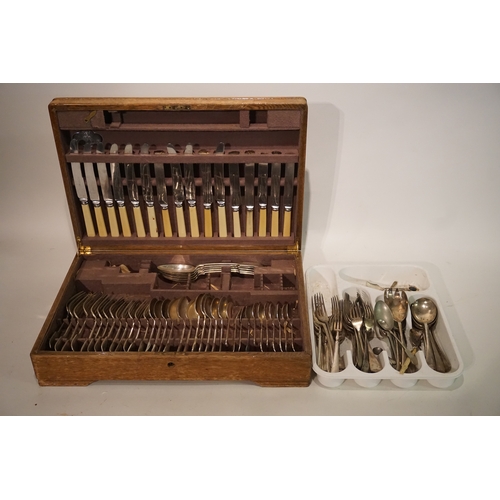 416 - Mappin And Webb Canteen Of Cutlery Box And Contents Along With Various Other Cutlery