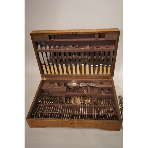 416 - Mappin And Webb Canteen Of Cutlery Box And Contents Along With Various Other Cutlery