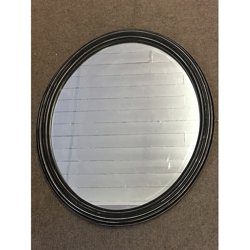 63 - Oval Shaped Framed Mirror Measures 58x68cm