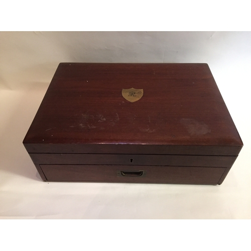 103 - Antique cutlery box 50cm x 36cm x 17cm