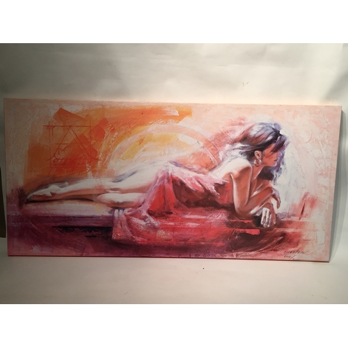 92 - Limited Edition Print On Canvas Signed Chekirov Entitled Lena Is Dreaming With Certificate To Revers... 