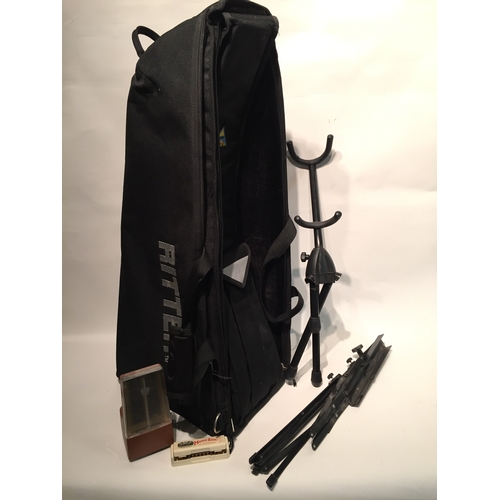 164 - Good Quality Ritter Saxophone Carry Case Along With Metronome , Horner Harmonica , Sax Stand And A M... 