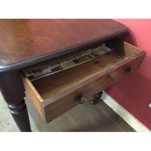 21 - Vintage Table With End Drawer 78cm x 133cm x 83cm