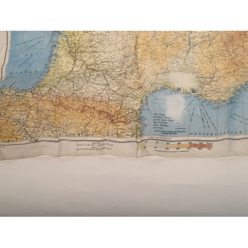 186 - WW2 Silk Military Escape  Map