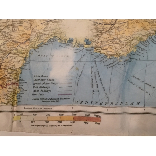 186 - WW2 Silk Military Escape  Map