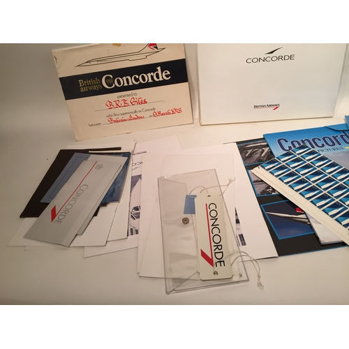 308 - Concorde ephemera to include stamps , pictures and flight package