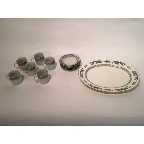 313 - Various items to include chinese tea cups and saucers and plate