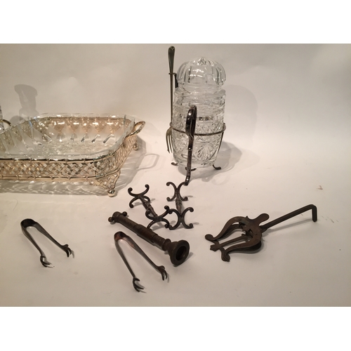 315 - Various silver plated items and glassware