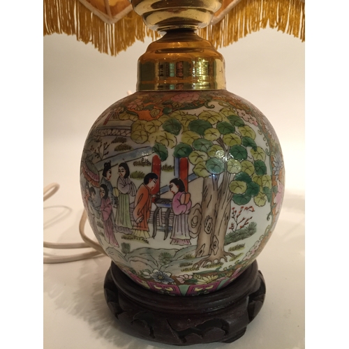 337 - Chinese lamp 45cm high