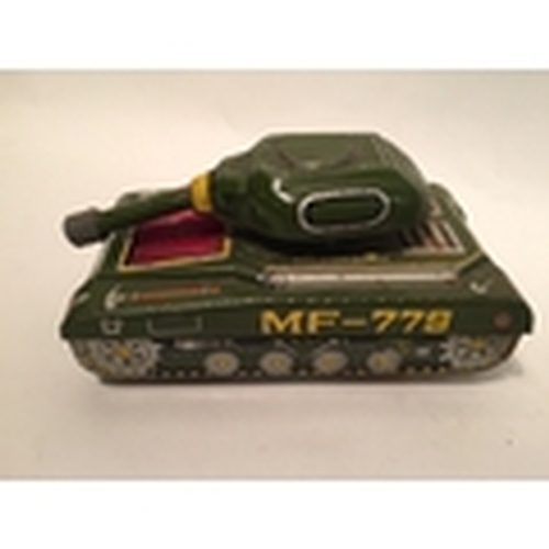 339 - Various toys to include corgi boxed german rocket launcher and tiger tank , old tin tank and britian... 