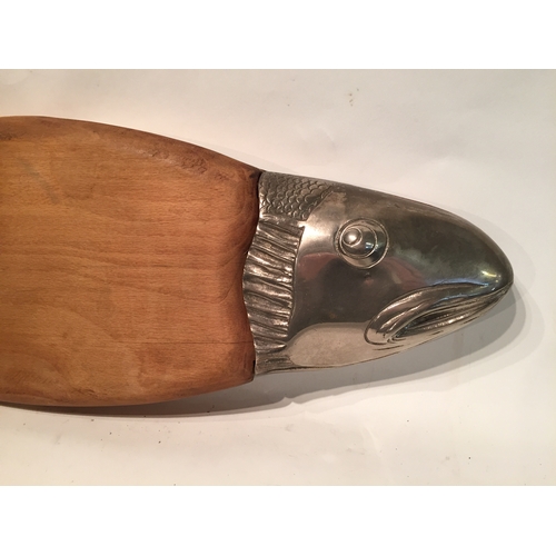 262 - Large vintage fish chopping board 80cm long