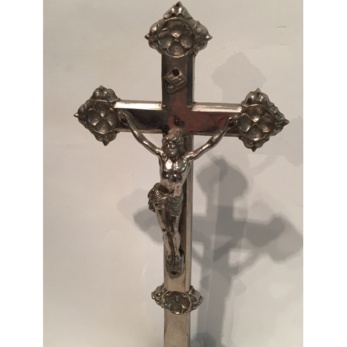 270 - Silver coloured corpus Christi 31cm