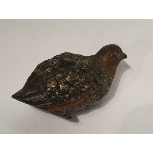 109 - Austrian Cold Painted Bronze Bird In The Manner Of Bergman