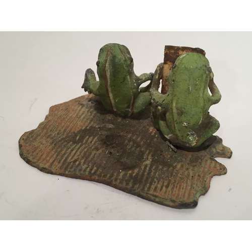 110 - Austrian Cold Painted Bronze Figures Of Frogs