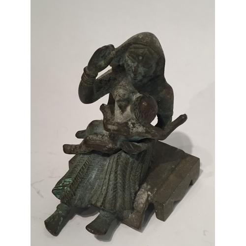 112 - Interesting Bronze Figure Of a Breast Feeding Mother