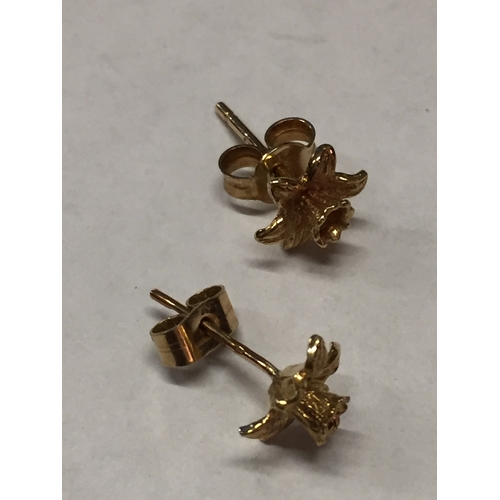 125 - Pair Of Welsh Gold earrings