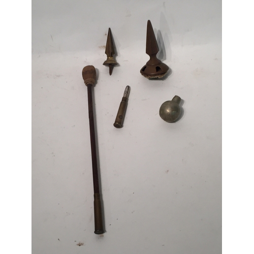 175 - Various military items to include An Original WW1 Christmas Tin Bullet Pencil A Light Infantry Swagg... 