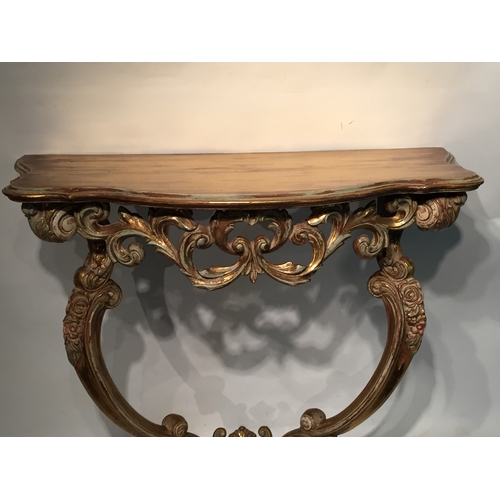 52 - Giltwood Console Table A/F  39cm x 52cm x 79cm