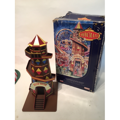 456 - Circus toy tent with original box along with toy helter skelter with box