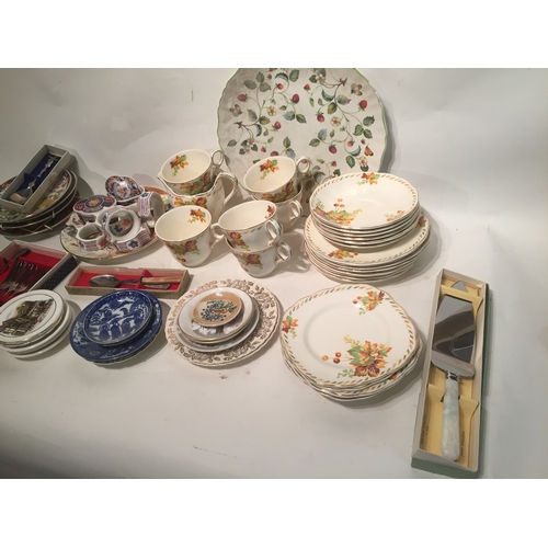 474 - Various items to include plates Cups And Saucers  , cutlery etc