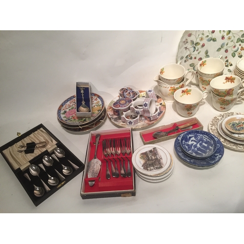 474 - Various items to include plates Cups And Saucers  , cutlery etc