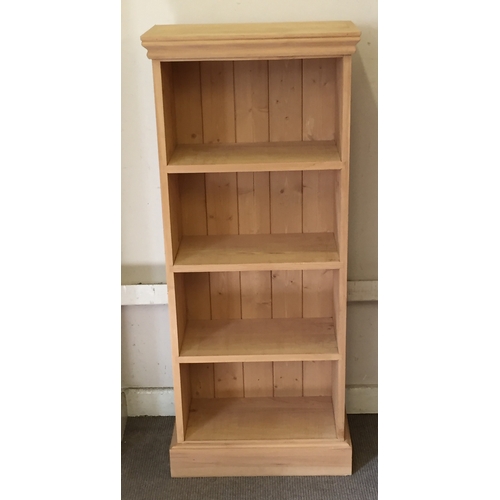 2 - Solid pine bookshelf 51cm x 26cm x 122cm