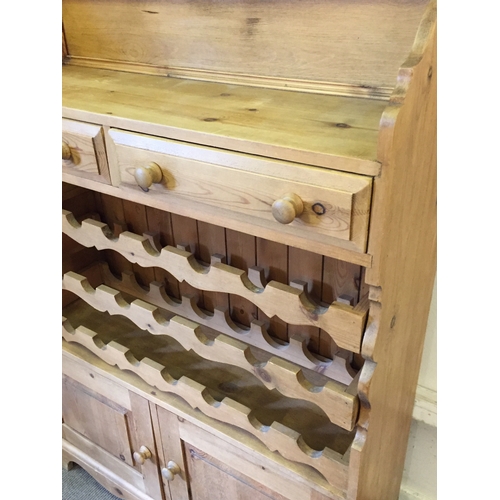 3 - Solid pine wine rack 98cm x 32cm x 142cm