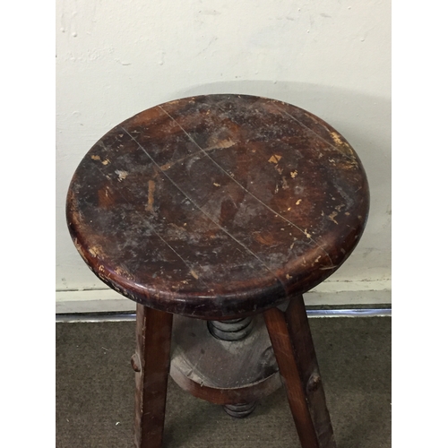 6 - Vintage Adjustable Screw Top  stool 52cm