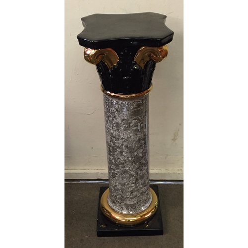 9 - Ceramic Painted Column  82.5cm high