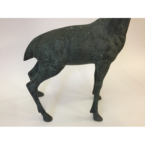 101 - Bronze stag Garden  statue / figure standing 81cm high