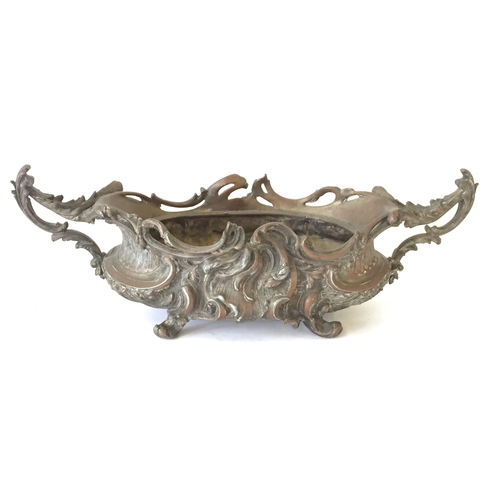 114 - Decorative Bronze planter / Jardinière  14cm x 41cm