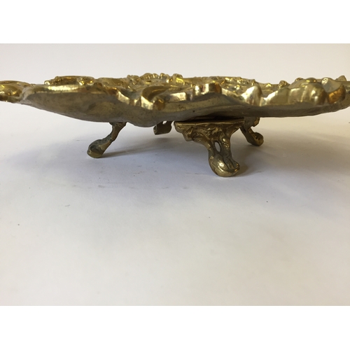 117 - Decorative Bronze Table  Centrepiece With Cherub Decoration  36.5cm diameter