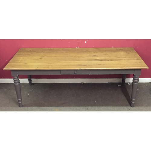 39 - Large Painted  pantry table With Drawers220cm x 100cm x 77cm